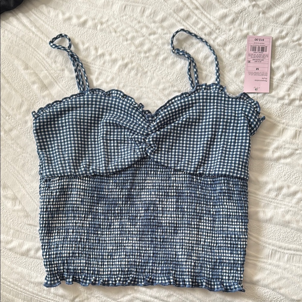 Blue Gingham Women's Top - Picture 1 of 1